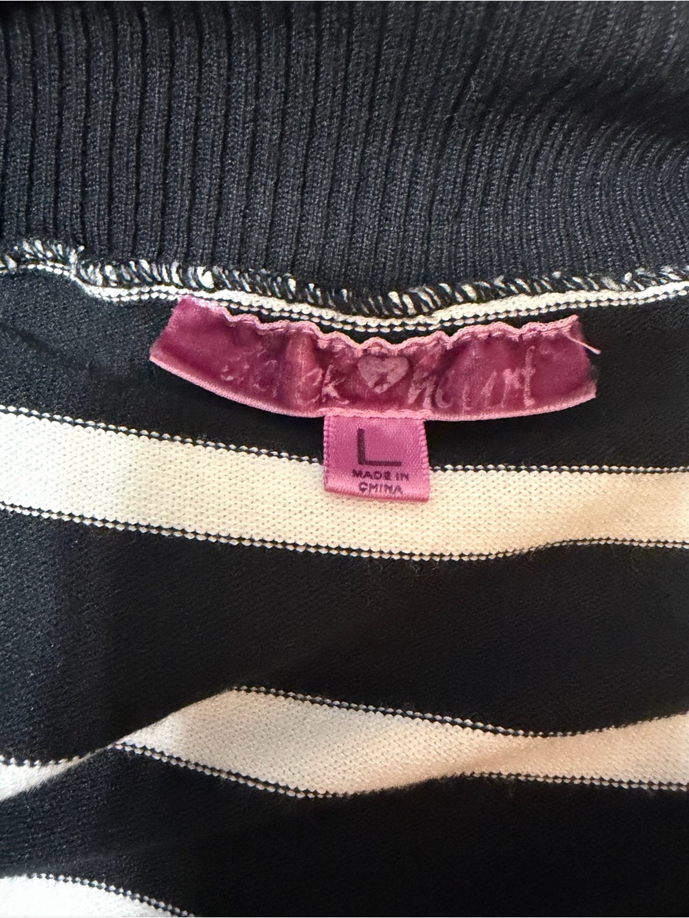 Black & White Striped Wrap-Front Cap Sleeve Top - Picture 4 of 5